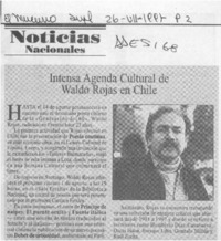 Intensa agenda cultural de Waldo Rojas en Chile