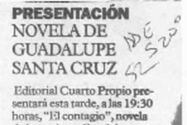 Novela de Guadalupe Santa Cruz  [artículo].