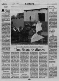 Una fiesta de dioses  [artículo] Valeria Solís T.