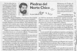 Piedras del norte chico  [artículo] Juan Guillermo Prado.