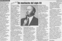 Un muchacho del siglo XX  [artículo] Martín Ruiz.