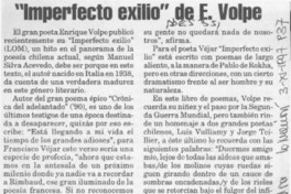 "Imperfecto exilio" de E. Volpe  [artículo].