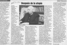 Después de la utopía  [artículo] Sergio Vodanovic.