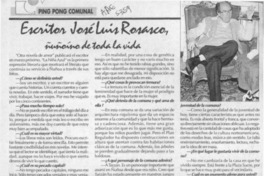 Escritor José Luis Rosasco, ñuñoíno de toda la vida  [artículo].