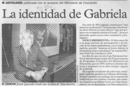La Identidad de Gabriela  [artículo].