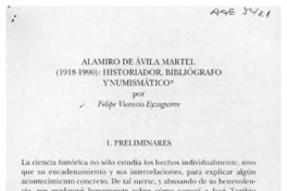 Alamiro de Avila Martel (1918-1990)  [artículo] Felipe Vicencio Eyzaguirre.