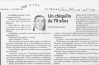 Un chiquillo de 70 años  [artículo] Enrique Ramírez Capello.