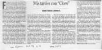 Mis tardes con "Cloro"  [artículo] María Teresa Larraín O.