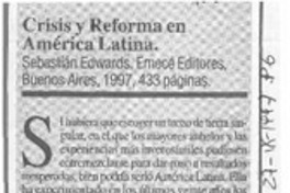 Crisis y reforma en América Latina  [artículo] Carlos Valdivieso A.