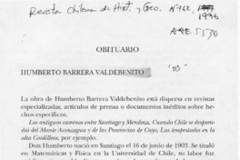 Humberto Barrera Valdebenito  [artículo] René Peri Fagerstrom.