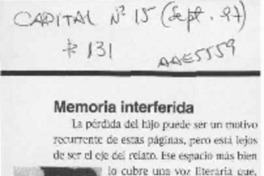 Memoria interferida  [artículo].