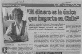 "El dinero es lo único que importa en Chile"  [artículo] Gwendolyn Ledger.