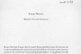 Scarpa maestro  [artículo] Ernesto Livacic Gazzano.