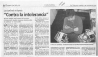 "Contra la intolerancia"  [artículo].