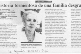 Historia tormentosa de una familia desgraciada  [artículo] Pedro Labra.