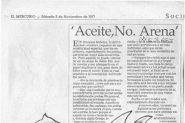 "Aceite, no. Arena"  [artículo] M. I. N.