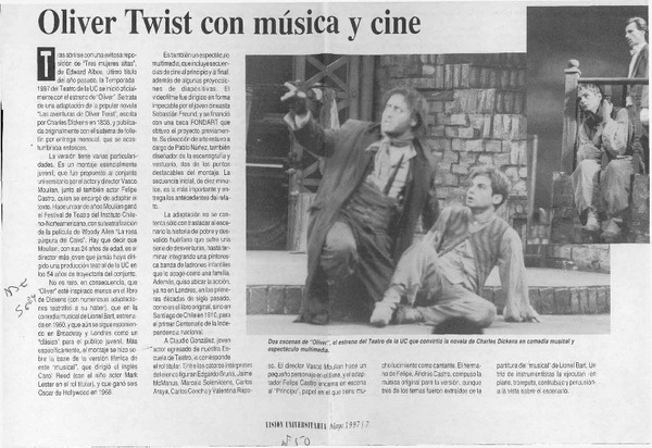 Oliver Twist con música y cine  [artículo].