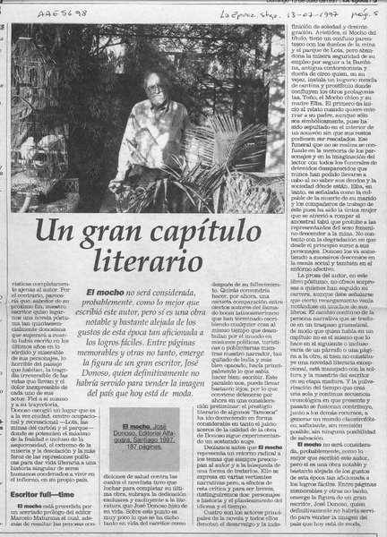 Un gran capítulo literario  [artículo] Camilo Marks.