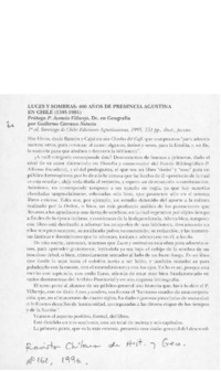 Luces y sombras, 400 años de presencia agustina en Chile (1595-1995)  [artículo] Felipe Vicencio Eyzaguirre.