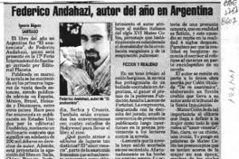 Federico Andahazi, autor del año en Argentina  [artículo] Ignacio Iníguez.