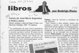Cartas de José María Arguedas a Pedro Lastra  [artículo] Rodrigo Pinto.