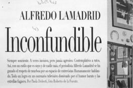 Alfredo Lamadrid inconfundible  [artículo] Pedro Doberti.