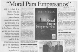 "Moral para empresarios"