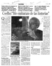 Coelho, "Me embarazo de las historias'  [artículo] Elizabeth Orellana.