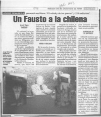 Un Fausto a la chilena  [artículo] Ignacio Iñíguez.