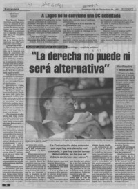 "La derecha no puede ni será alternativa"  [artículo] Roberto Amaro.
