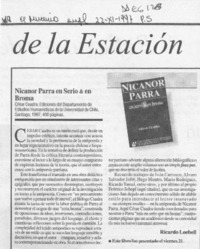 Nicanor Parra en serio & en broma  [artículo] Ricardo Loebell.