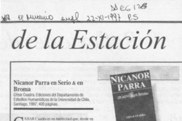 Nicanor Parra en serio & en broma  [artículo] Ricardo Loebell.