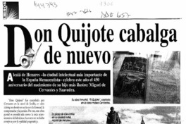 Don Quijote cabalga de nuevo  [artículo] Ximena Marín L.