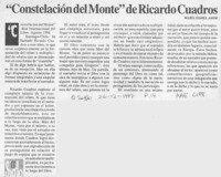 "Constelación del monte" de Ricardo Cuadros  [artículo] María Isabel Amor.