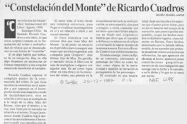"Constelación del monte" de Ricardo Cuadros  [artículo] María Isabel Amor.
