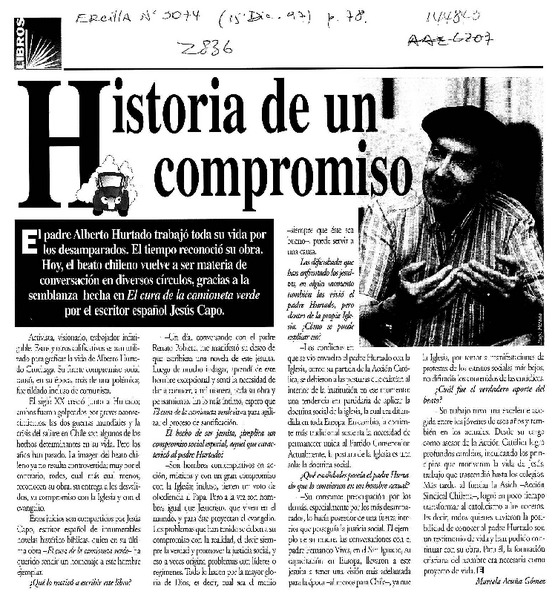 Historia de un compromiso  [artículo] Marcela Acuña Gómez.