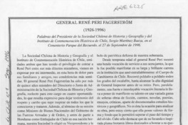 General René Peri Fagerström  [artículo] Sergio Martínez Baeza.