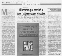 El hombre que asesinó a Don Quijote y otras historias  [artículo] Jaime Herrera D'Arcangeli.