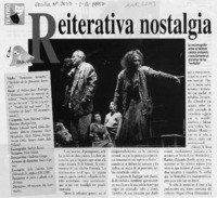 Reiterativa nostalgia  [artículo] Italo Passalacqua C.