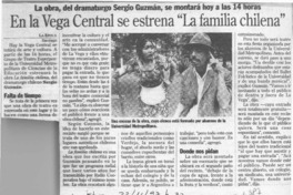 En la Vega Central se estrena "La familia chilena"  [artículo].
