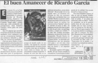 El buen amanecer de Ricardo García  [artículo] Fernando Quilodrán.