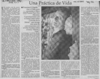 Una práctica de vida  [artículo] José Miguel Izquierdo S.