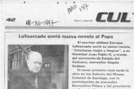 Lafourcade envió nueva novela al Papa  [artículo].