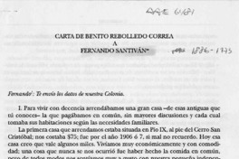 Cartas de Benito Rebolledo Correa a Fernando Santiván  [artículo].