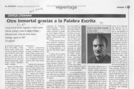 Otro inmortal gracias a la palabra escrita  [artículo] Gabriel Castro Rodríguez.