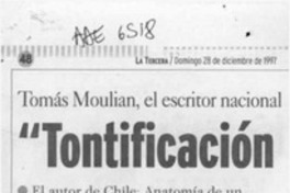 "Tontificación de Chile no es general"  [artículo] Andrés Gómez B.
