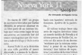 Nueva York 11  [artículo] Fernando Arriagada Cortés.