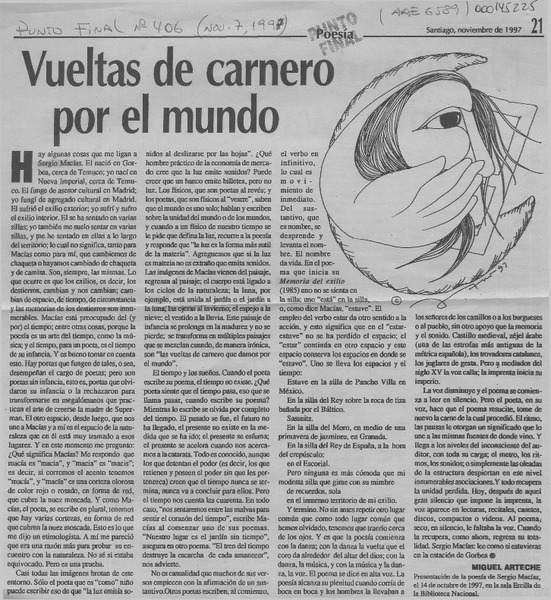 Vueltas de carnero por el mundo  [artículo] Miguel Arteche.