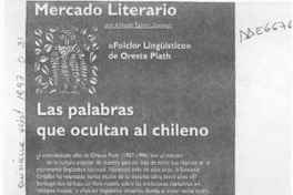 Las palabras que ocultan al chileno  [artículo] Alfredo López Jiménez.