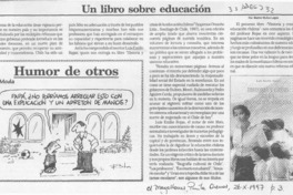 Un libro sobre educación  [artículo] Marino Muñoz Lagos.
